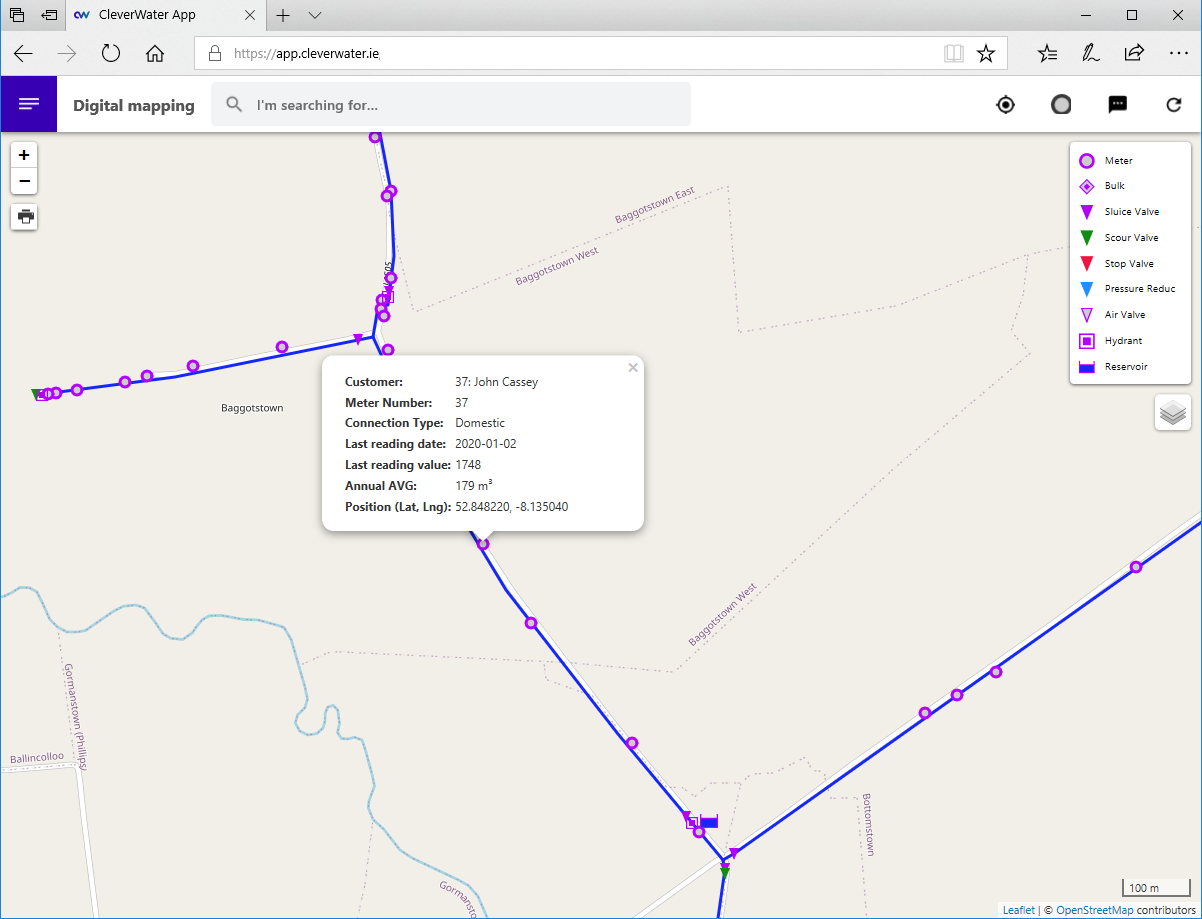 Sample screen - digital mapping